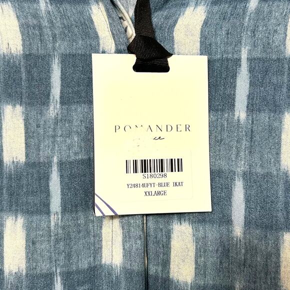 Pomander Place Tuckernuck Blue Ikat Mabel Maxi Dress NWT Women's Sz XXL Boho - Picture 4 of 9